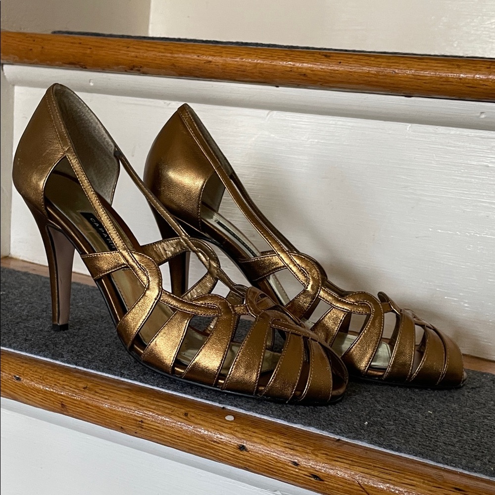 Caparros Bronze Strappy Heels